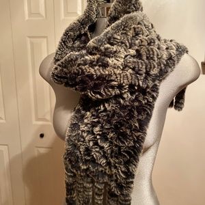 Rabbit Fringed Scarf